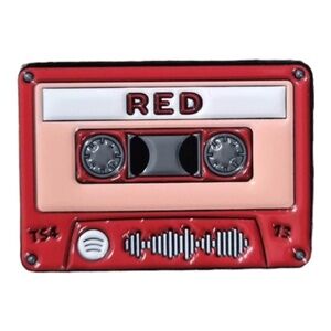 TAYLOR SWIFT ‘RED' CASSETTE TAPE OIL DRIPPED ENAMEL PIN LAPEL PIN BROOCH NWT